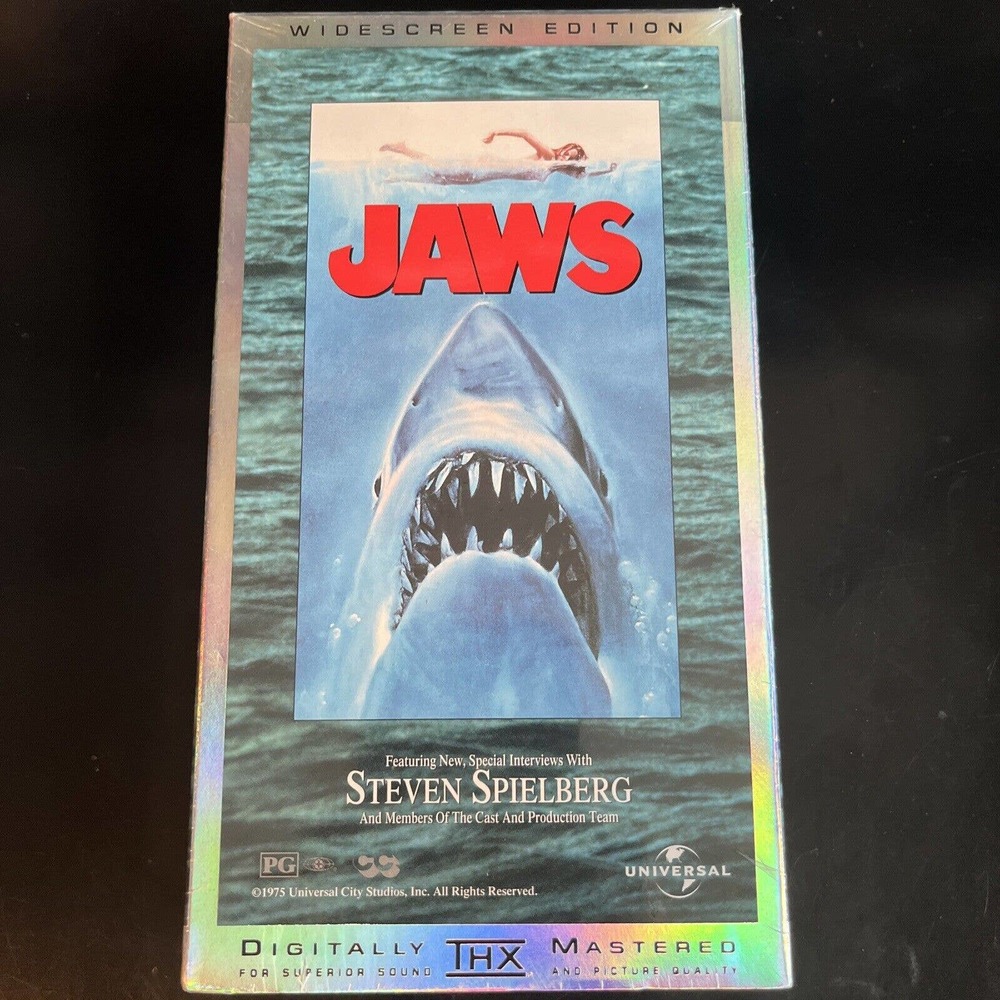 Jaws Vhs Sealed Universal Watermark Widescreen Edition